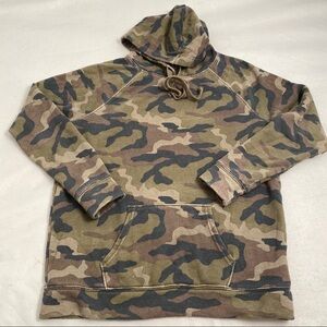 American Eagle green camouflage pullover hoodie S